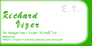 richard vizer business card